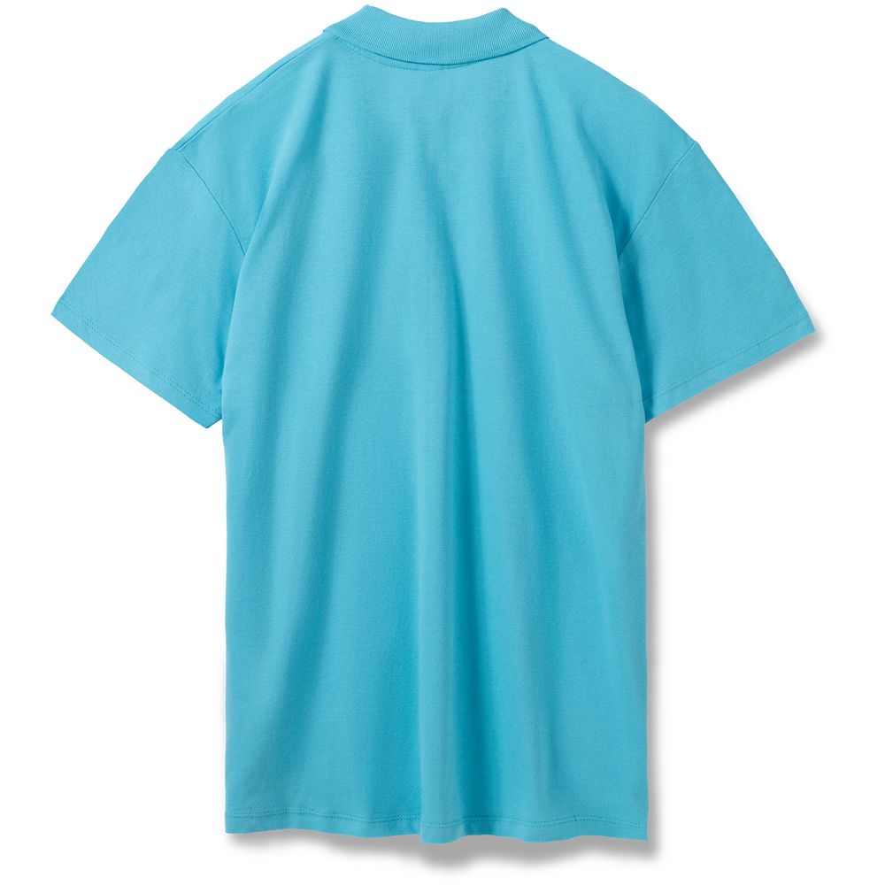 Рубашка поло мужская Summer 170 бирюзовая, размер XS на заказ с логотипом компании