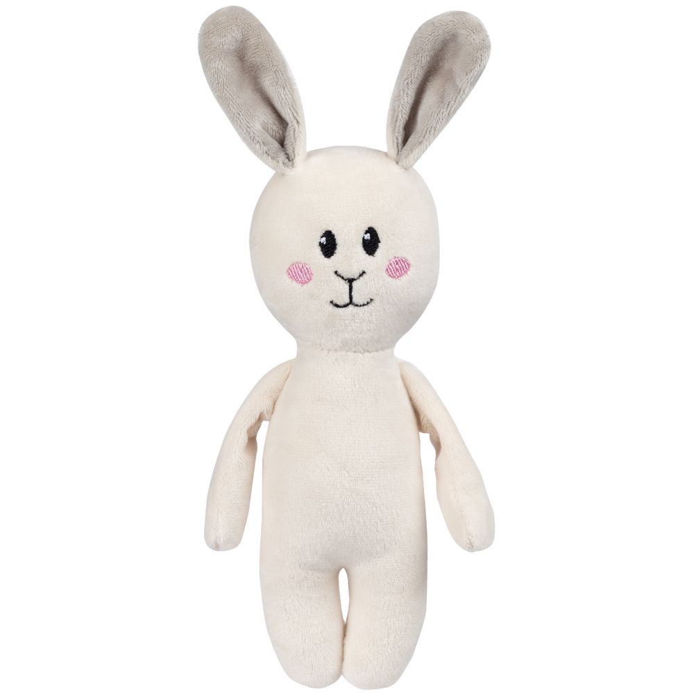 Игрушка Beastie Toys, заяц с белым шарфом на заказ с логотипом компании