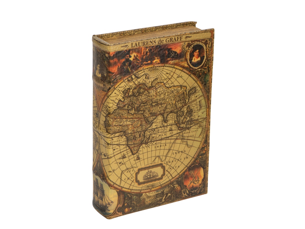 Подарочная коробка "Карта мира" L оптом под нанесение