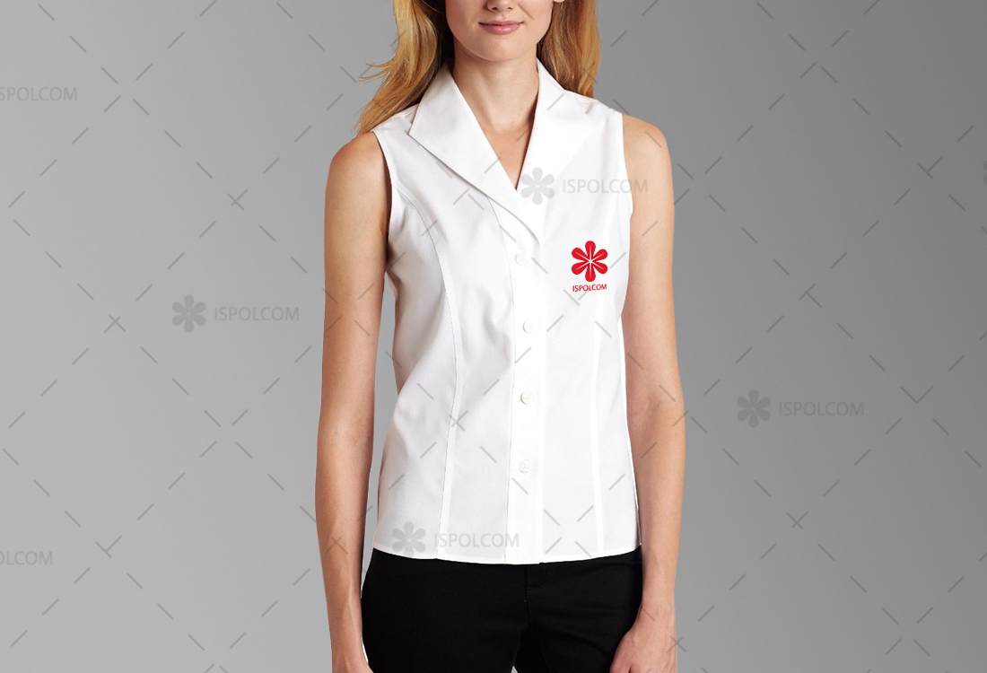 Блуза без рукавов с нанесением логотипа в Москве
