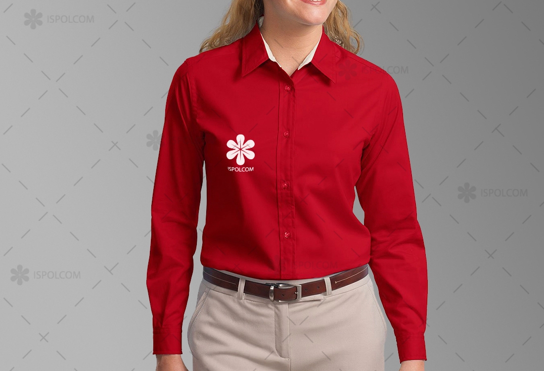 Блуза с длинным рукавом заказать под нанесение логотипа